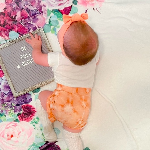 Angel Dear X Spearmint Love 12 - 18 Months Peach Tie Dye Bloomers, Bummies - Picture 2 of 9